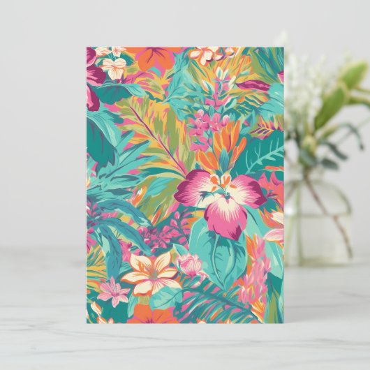 Helder tropisch botanisch kaart (Staand voorkant)