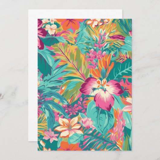 Helder tropisch botanisch kaart (Voorkant / Achterkant)