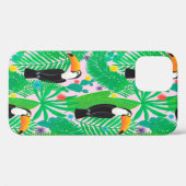 Helder tropisch naadloos handgetekend patroon met  Case-Mate iPhone case (Achterkant (horizontaal))