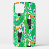 Helder tropisch naadloos handgetekend patroon met  Case-Mate iPhone case (Achterkant)