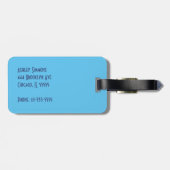 Helder Tropisch oliepatroon met Hummingbird Bagagelabel (Achterkant horizontaal)