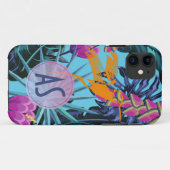 Helder Tropisch oliepatroon met Hummingbird Case-Mate iPhone Case (Achterkant (horizontaal))