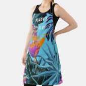 Helder Tropisch oliepatroon met Hummingbird Schort (Insitu)