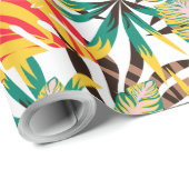 Helder tropisch patroon cadeaupapier (Rol Hoek)