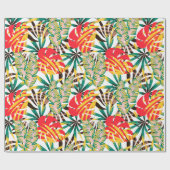 Helder tropisch patroon cadeaupapier (Vlak)