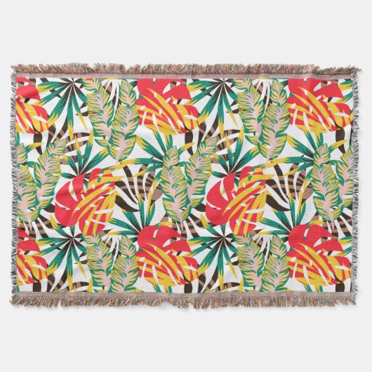 Helder tropisch patroon deken (Voorkant)