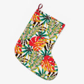 Helder tropisch patroon grote kerstsok (Voorkant (Hangend))