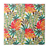 Helder tropisch patroon tegeltje (Voorkant)