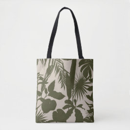 Helder tropisch regenwoud illustratie. tote bag