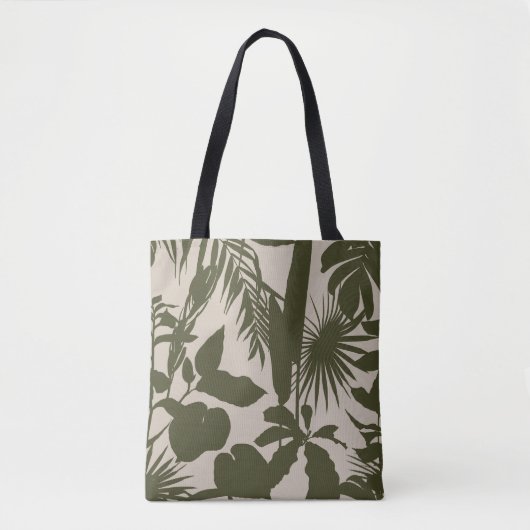 Helder tropisch regenwoud illustratie. tote bag (Voorkant)