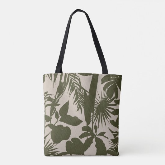 Helder tropisch regenwoud illustratie. tote bag (Achterkant)