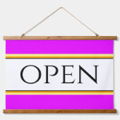 Helder Tropisch Roze Geel Wit OPEN Strepen Hangend Wandkleed (Voorkant)