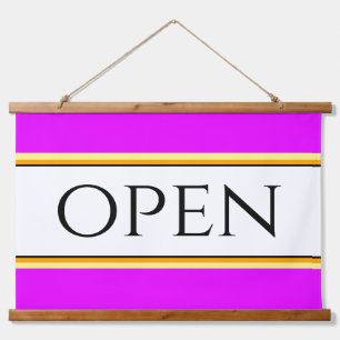 Helder Tropisch Roze Geel Wit OPEN Strepen Hangend Wandkleed