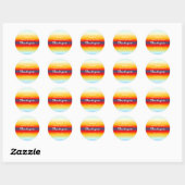Helder Trouwfeest Dank Je Favor Sticker (Vel)