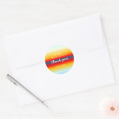 Helder Trouwfeest Dank Je Favor Sticker (Envelop)