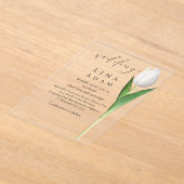 Helder Trouwkaart Uitnodiging van Acryl met Tulp (Laagn)