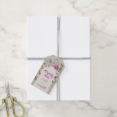 Helder Tuin met Wilde Bloemen Verjaardag Bedankt Cadeaulabel (Met Touw)