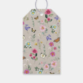 Helder Tuin met Wilde Bloemen Verjaardag Bedankt Cadeaulabel (Achterkant)
