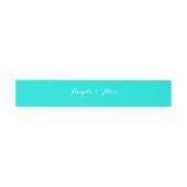 Helder Turquoise Effen Kleur Uitnodigingen Wikkel (Vlak)