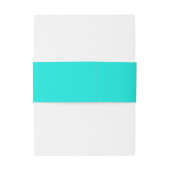 Helder Turquoise Effen Kleur Uitnodigingen Wikkel (Achterkant Voorbeeld)
