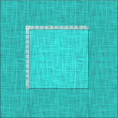 Helder Turquoise Faux Jute Textile Weave Pattern Stof (Delen)