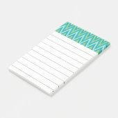 Helder turquoise takenoteset Post-it-briefjes Post-it® Notes (Schuin)