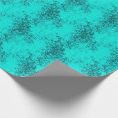 Helder Turquoise Vervuild Cadeaupapier (Hoek)