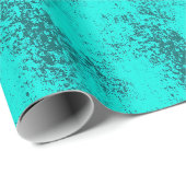 Helder Turquoise Vervuild Cadeaupapier (Rol Hoek)