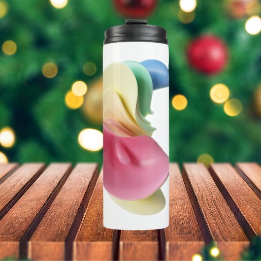 Helder uw dag: verse kleur thermische tumbler thermosbeker