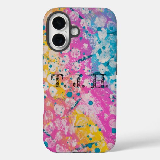 Helder veelkleurig abstract ontwerp Case-Mate iPhone case (Achterkant)