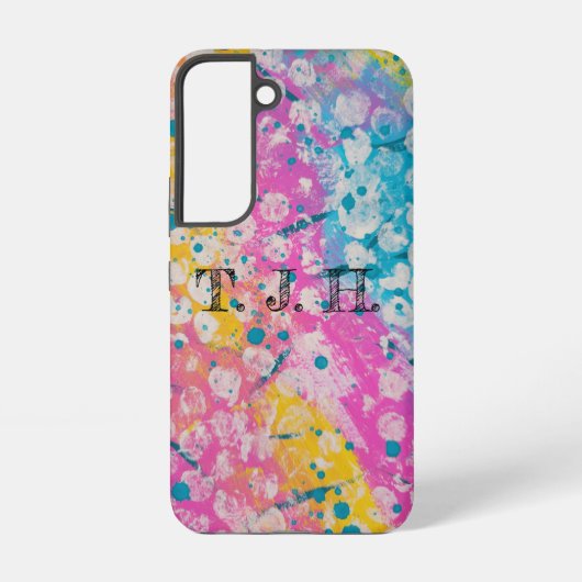 Helder veelkleurig abstract ontwerp samsung galaxy hoesje (Achterkant)