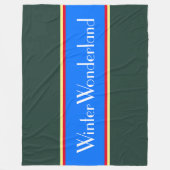 Helder-verfijnd blauw-groen winterland fleece deken (Voorkant)