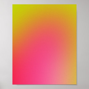 Helder verloop roze geel poster