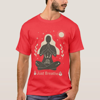 Helder Verstand Gewoon Ademhalen Yoga Citaat vinta T-shirt