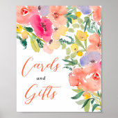 Helder vet boho tuin bloemenbord vrijgezellenfeest poster (Voorkant)