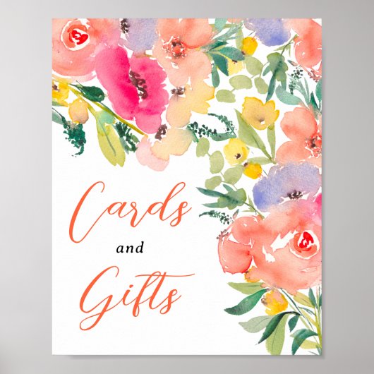 Helder vet boho tuin bloemenbord vrijgezellenfeest poster (Voorkant)