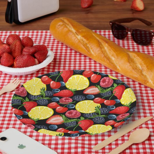 Helder & vet fruitpapier papieren bordje (Picknick)