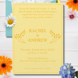 Helder vet gebogen bruiloft uitnodiging