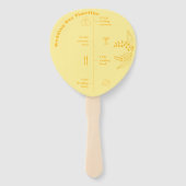 Helder vet gebogen zomer bruiloft programma handwaaier (Voorkant)