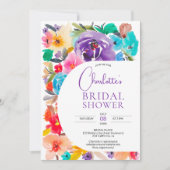 Helder vet modern bloemenboog chique vrijgezellenf kaart (Voorkant)