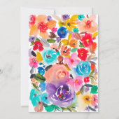 Helder vet modern bloemenboog chique vrijgezellenf kaart (Achterkant)