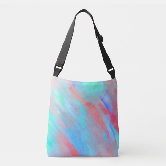 Helder Vet Origineel Abstract Kleurrijk Arty Crossbody Tas (Voorkant)