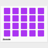 Helder Violet Vierkante Sticker (Vel)