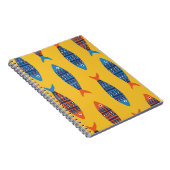 Helder vissen naadloos patroon. Schoenen hand Notitieboek (Rechterzijde)