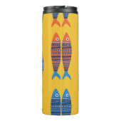 Helder vissen naadloos patroon. Schoenen hand Thermosbeker (Achterkant)