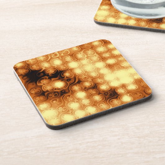 Helder vloeibaar koper bier onderzetter (Linkerzijde)