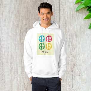 Helder vredessymbool geïnspireerd door de jaren 60 hoodie
