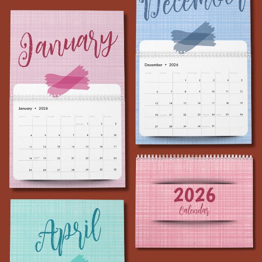 Helder, vrolijk en aanbiddelijk ontwerp kalender