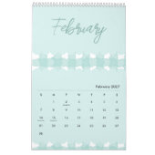 Helder, vrolijk en schattig ontwerp kalender (Feb 2027)