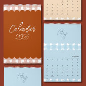 Helder, vrolijk en schattig ontwerp kalender